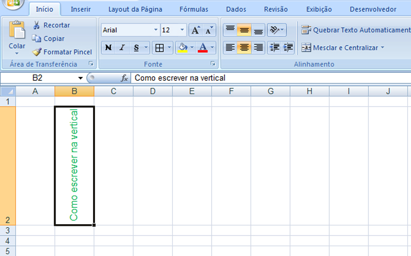 Como escrever na vertical no Word