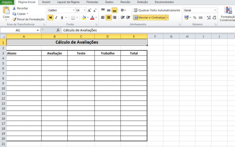 Planilha de notas escolares (para professores) 5.0 no Excel