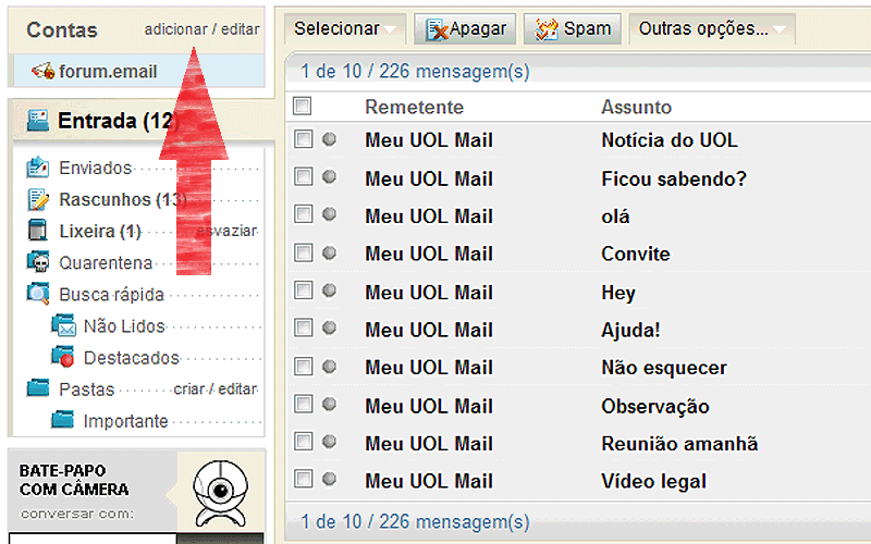UOL Mail oferece bate-papo instantâneo com qualquer contato do
