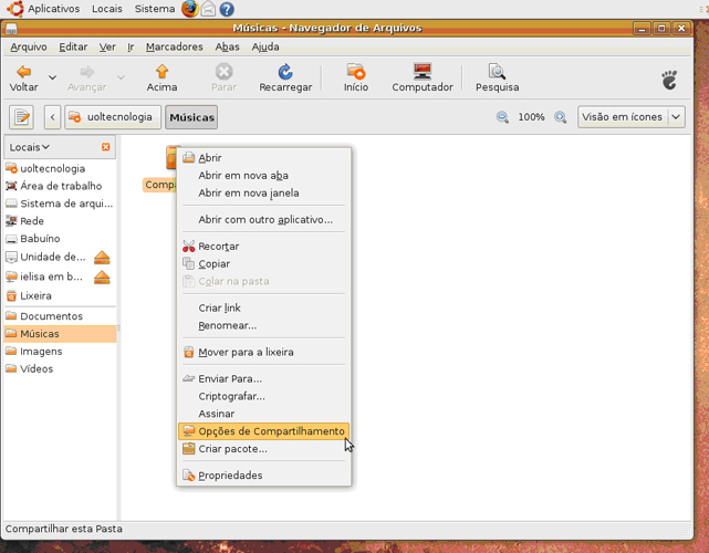 Compartilhe no Ubuntu 2