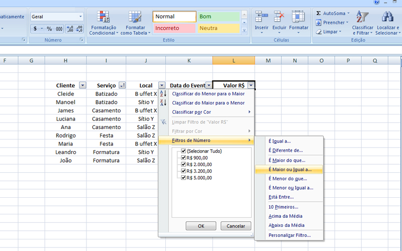 Aprenda A Criar Filtros Para Organizar Informações Nas Colunas Do Excel