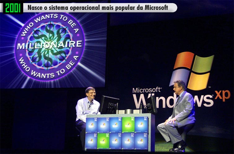 2001 - Nasce o sistema operacional mais popular da Microsoft